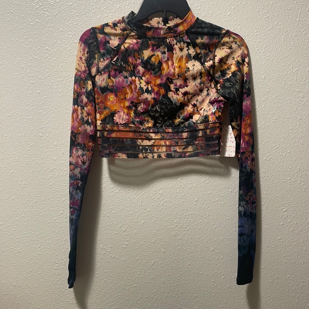 Free People IDRIS floral long sleeve top - Picture 2 of 4